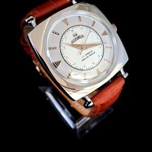 Vintage Roamer Men's Leather Mechanical Watch RARE